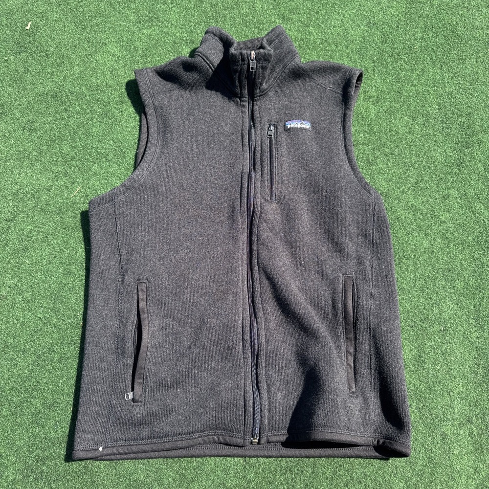 Patagonia Better Sweater Vest Mens Medium Black Fleece Full Zip Outdoor